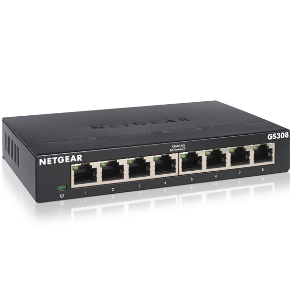 NETGEAR GS308-300JPS [GS308 ギガ8ポートL2アンマネージスイッチ]