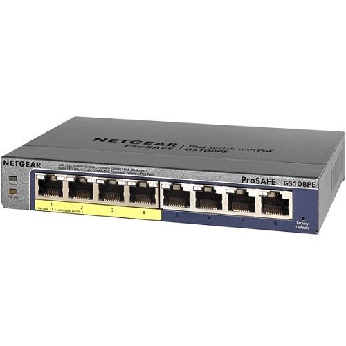 NETGEAR GS108PE-300JPS [GS108PE PoE ギガ8ポート アンマネージプラススイッチ]