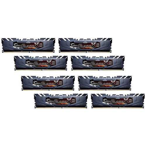 G.SKILL F4-2400C15Q2-128GFX [Flare X (For AMD) 128GB (16GBx8) DDR4 2400MHz (PC4-19200) CL15-15-15-39 1.20V]