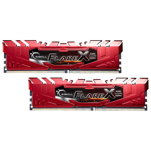 F4-2400C15D-32GFXR [Flare X (For AMD) 32GB (16GBx2) DDR4 2400MHz (PC4-19200) CL15-15-15-39 1.2V Red]