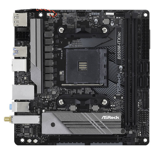 ASRock B550M-ITX/ac [マザーボード AMD B550/Socket AM4/DDR4/USB 3.1 Type-C/11ac/Mini-ITX]