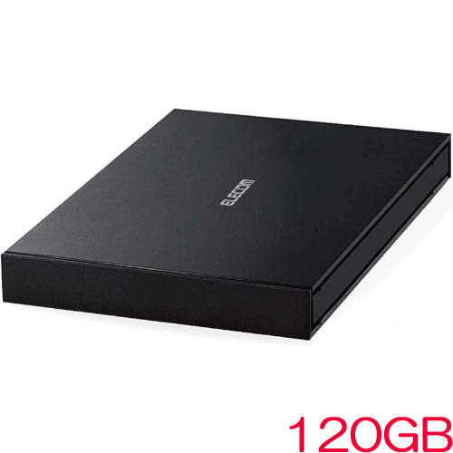 エレコム ESD-EJ0120GBK [外付SSD/ポータブル/USB3.2(Gen1)/120GB/ブラック]
