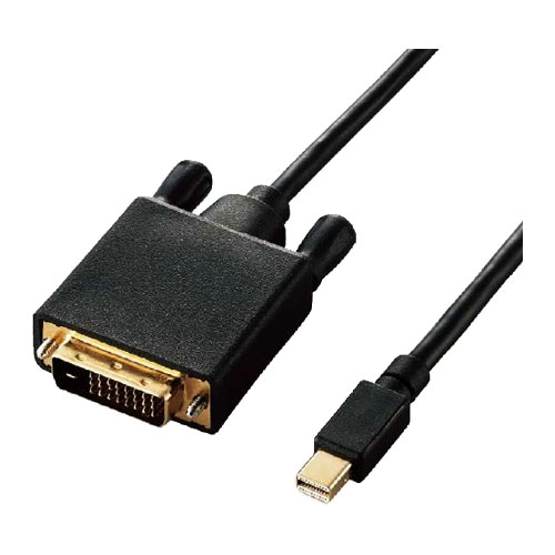 エレコム CAC-MDPDVI10BK [変換ケーブル/Mini DisplayPort-DVI/1m/ブラック]
