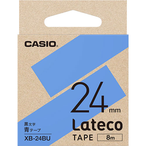 Latecoテープ XB-24BU [Lateco用テープ 24mm 青/黒文字]
