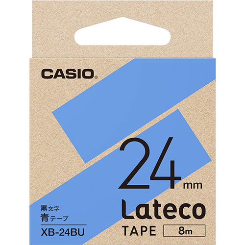 Latecoテープ XB-24BU [Lateco用テープ 24mm 青/黒文字]