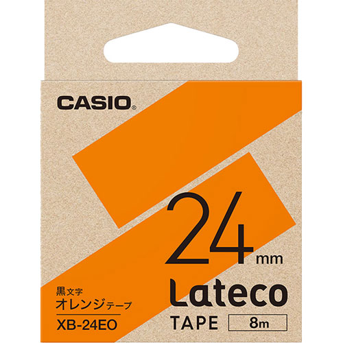 Latecoテープ XB-24EO [Lateco用テープ 24mm オレンジ/黒文字]