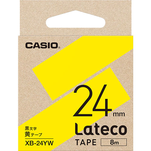 Latecoテープ XB-24YW [Lateco用テープ 24mm 黄/黒文字]