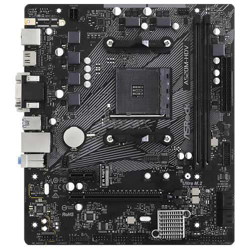 ASRock A520M-HDV [マザーボード AMD A520/Socket AM4/DDR4/Micro ATX]