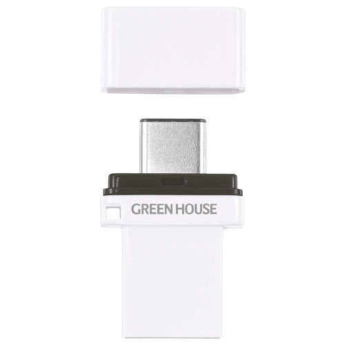 グリーンハウス GH-UF3CB16G-WH [Type-C/A USB3.2 Gen1メモリー 16GB]
