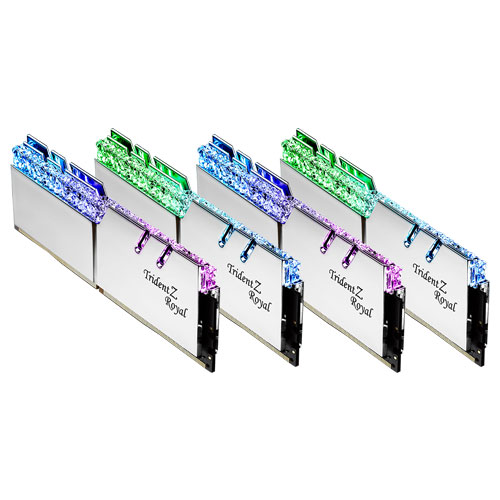 F4-4000C18Q-128GTRS [Trident Z Royal 128GB (32GBx4) DDR4 4000MHz(PC4-32000) CL18-22-22-42 1.40V Slv]