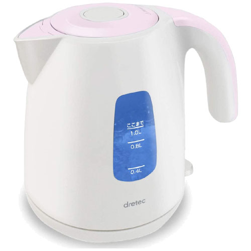 E Trend ドリテック Po 340pk 電気ケトル 1 0l ピンク