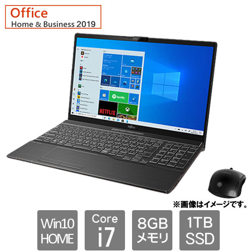 FMVA77E3B [LIFEBOOK AH77/E3 (Core i7 8GB SSD1TB Win10Home64 15.6 H&B2019 ブライトブラック)]