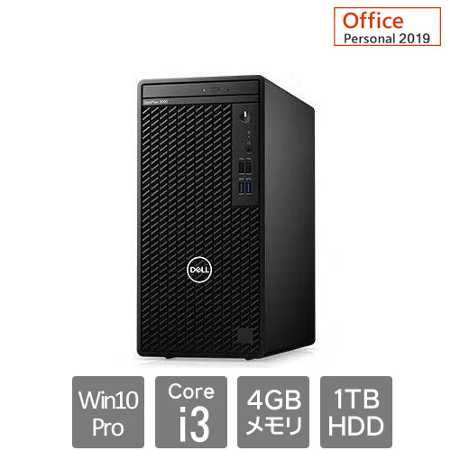 Dell DTOP082-A11P91 [OptiPlex3080MT(Core i3 4GB HDD1TB Win10Pro64 DVD+/-RW Personal2019 1Y)]