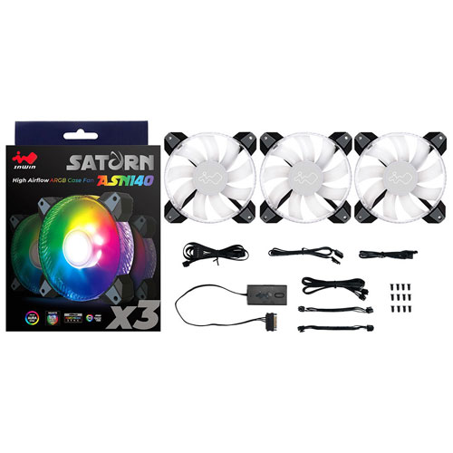 INWIN アドレッサブルRGB 対応 140mm 空冷ファン3個入り ベースモデル