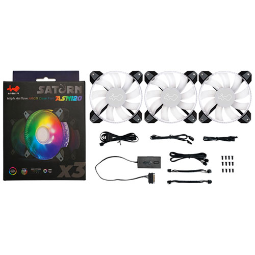 E Trend In Win Iw Fn Asn1 3pk 1mmケースファン Saturn Asn1 Argb Led搭載 3個パック