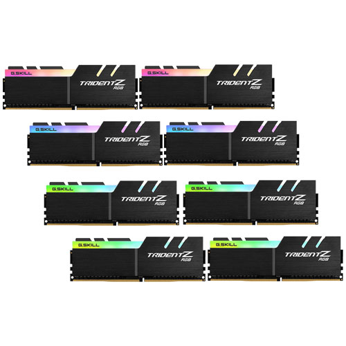 G.SKILL F4-3600C16Q2-256GTZR [Trident Z RGB 256GB (32GBx8) DDR4 3600Mhz (PC4-28800) CL16-22-22-42 1.45V]