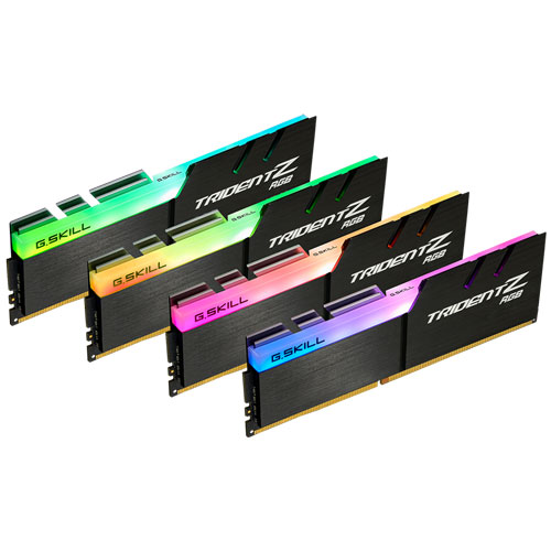 G.SKILL F4-3200C14Q-128GTZR [Trident Z RGB 128GB (32GBx4) DDR4 3200Mhz (PC4-25600) CL14-18-18-38 1.45V]