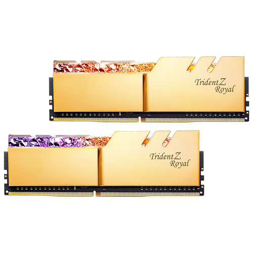 F4-3200C14D-64GTRG [Trident Z Royal 64GB (32GBx2) DDR4 3200Mhz (PC4-25600) CL14-18-18-38 1.45V Gold]
