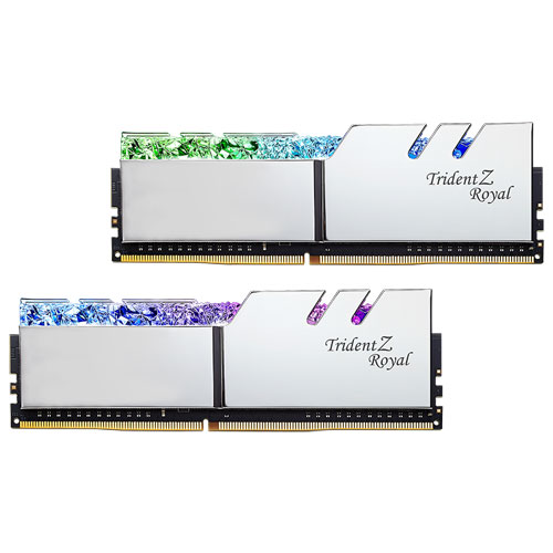 F4-3200C14D-64GTRS [Trident Z Royal 64GB (32GBx2) DDR4 3200Mhz (PC4-25600) CL14-18-18-38 1.45V Slv]