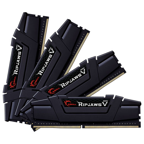 G.SKILL F4-3200C14Q-128GVK [Ripjaws V 128GB (32GBx4) DDR4 3200Mhz (PC4-25600) CL14-18-18-38 1.45V Black]