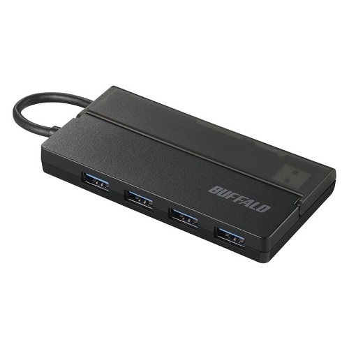 バッファロー（サプライ） BSH4U130U3BK [USB3.0 バスパワーハブ 4ポート ケーブル収納 ブラック]