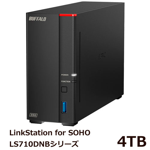 バッファロー LS710DN0401B [リンクステーション SOHO向けLS710DNB NAS 1ベイ 4TB]