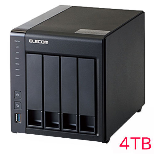 エレコム KTB-5A4T4BL [キッティング/設定/LinuxNAS/4Bay/4TB]
