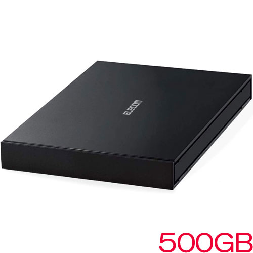 エレコム ESD-EJ0500GBK [外付SSD/ポータブル/USB3.2(Gen1)/500GB/ブラック]
