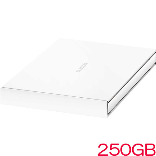 エレコム ESD-EJ0250GWH [外付SSD/ポータブル/USB3.2(Gen1)/250GB/ホワイト]