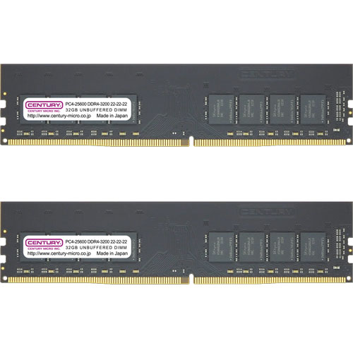 CB32GX2-D4U3200 [64GB kit (32GBx2) DDR4-3200 (PC4-25600) Unbuffered DIMM 288pin Dual RANK]