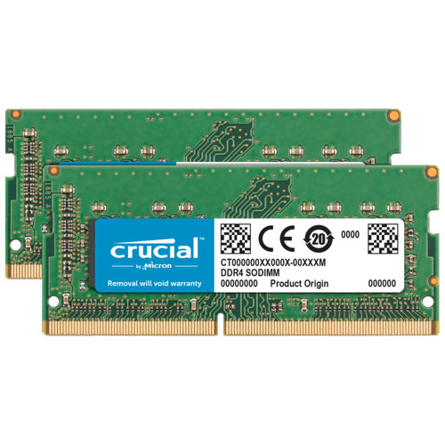 CT2K32G4S266M [64GB Kit (32GBx2) DDR4-2666 (PC4-21300) DR x8 1.2V CL19 SODIMM 260pin for Mac]