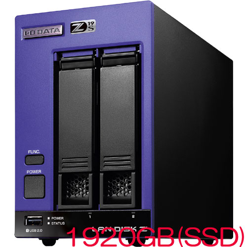 アイ・オー・データ HDL2-Z19SATA HDL2-Z19SATA-S2 [WS IoT2019 Storage Std NAS 1920GB(SSD)]