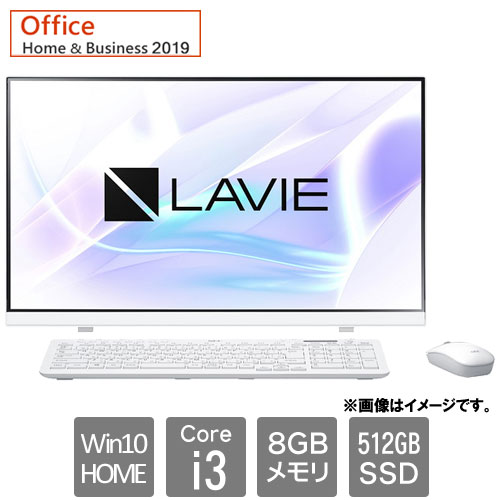 NEC PC-A2335BAW [LAVIE A23 - A2335/BAW (Corei3 8GB SSD512GB Win10Home 23.8FHD H&B2019 ファインホワイト)]