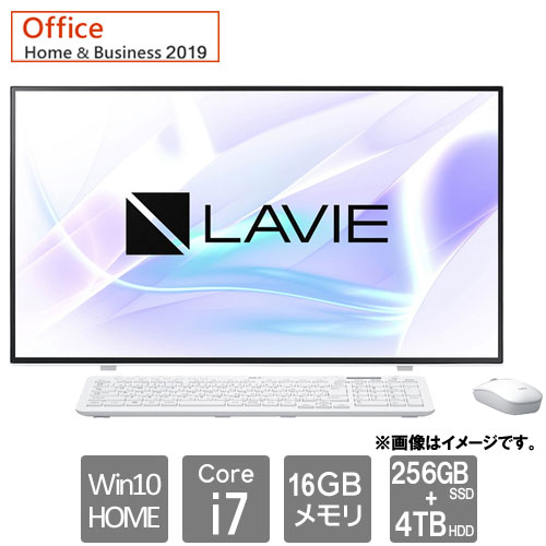 NEC PC-A2797BAW [LAVIE A27 A2797/BAW (Core i7 16GB SSD256GB＋HDD4TB Win10Home 27FHD H&B2019 ホワイト)]