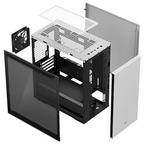 e-TREND｜DEEPCOOL R-MACUBE110-WHNGM1N-G-1 [Micro-ATXミニタワー ...