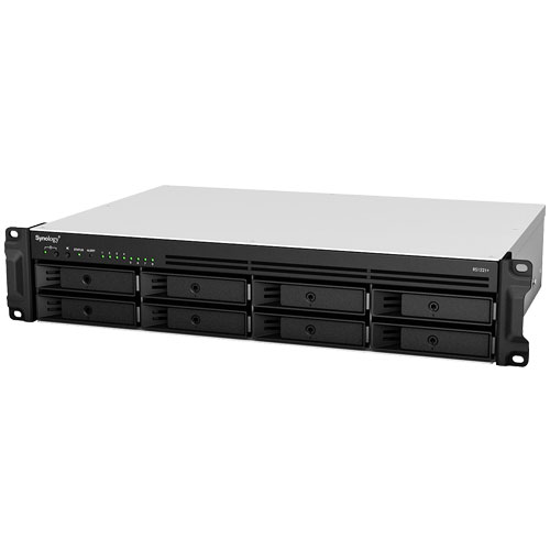 Synology RS1221+ [RackStation 2U8ベイ NAS AMD Ryzen V1500B 4GBメモリ GbEｘ4 PCIe拡張 SATA対応]