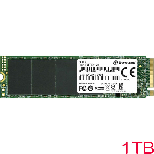 トランセンド TS1TMTE112S [1TB PCIe SSD 112S M.2(2280) NVMe PCIe Gen3 x4 3D TLC 片面実装]