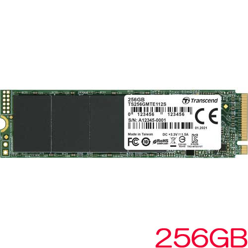 トランセンド TS256GMTE112S [256GB PCIe SSD 112S M.2(2280) NVMe PCIe Gen3 x4 3D TLC 片面実装]