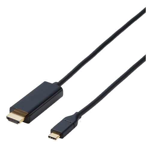 エレコム CAC-CHDMI10BK [変換ケーブル/USB-C-HDMI/1m/ブラック]