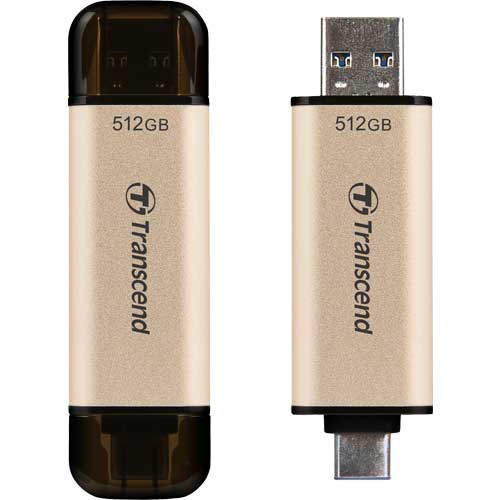 TS512GJF930C [512GB 高速USBメモリ JetFlash 930C USB 3.2 Gen 1 USB Type-A/Type-C両対応 ゴールド]