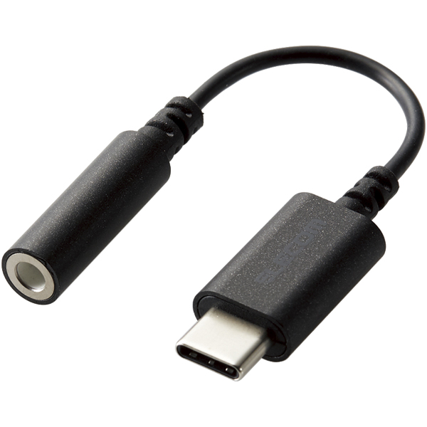 エレコム EHP-C35DS01BK [USB-C - 4極ステレオミニプラグ変換ケーブル/ブラック]