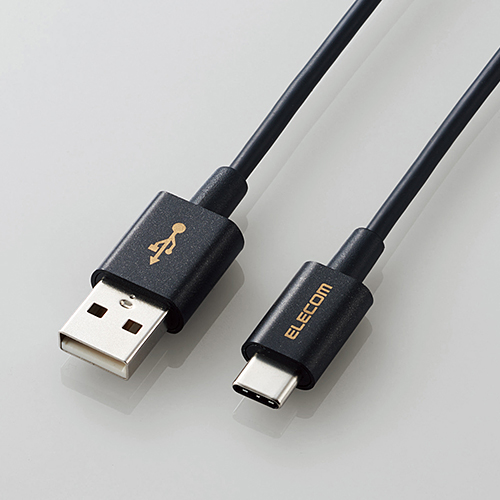 エレコム MPA-ACYS03NBK [USBケーブル/USB(A-C)/認証品/耐久/0.3m/ブラック]