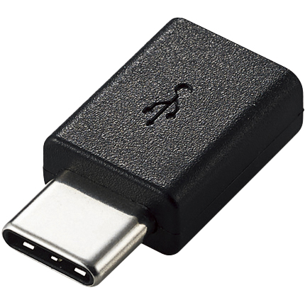 MPA-MBFCMADNBK [スマホ用USB変換アダプタ/microBメス-Cオス/ブラック]
