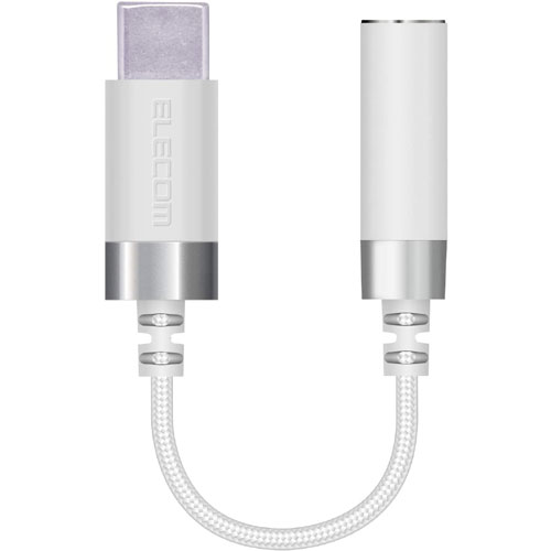 AD-C35SDWH [USB Type-C - 4極ステレオミニ変換ケーブル/ホワイト]