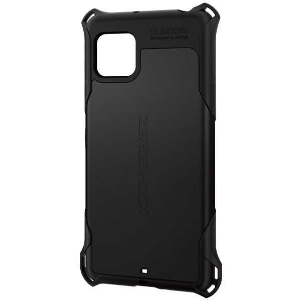 エレコム PM-S205ZEROBK [AQUOS sense4/sense5G/ハイブリッドケース/ブラック]