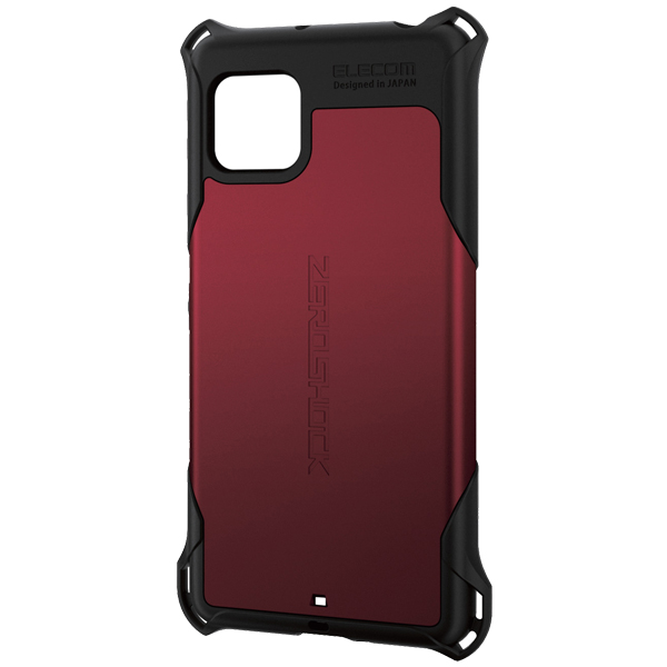 エレコム PM-S205ZERORD [AQUOS sense4/sense5G/ハイブリッドケース/レッド]