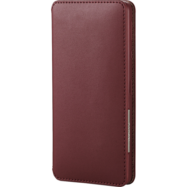 エレコム PM-S205PLFY2RD [AQUOS sense4/sense5G/手帳型レザーケース/レッド]