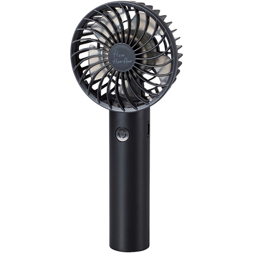 FAN-U214BK [USB扇風機/充電可/小型ハンディ/スタンド付/ブラック]