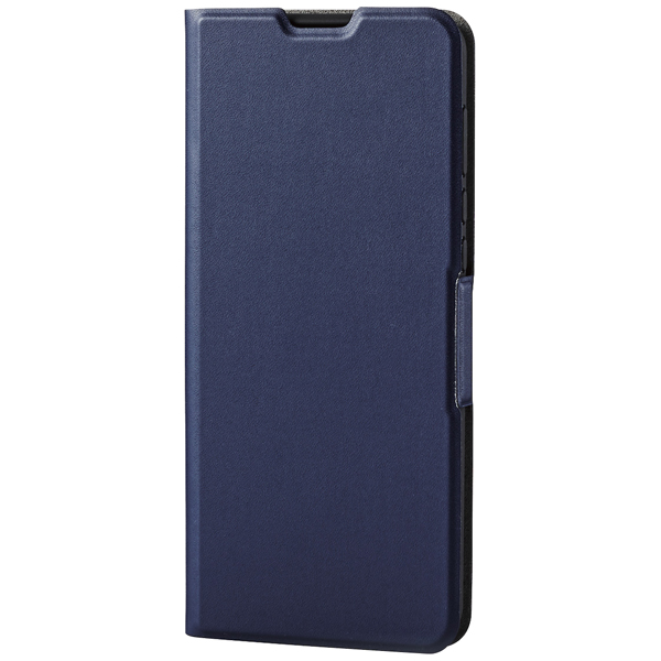 エレコム PM-S207PLFUNV [AQUOS sense4 plus/レザーケース/手帳型/ネイビー]