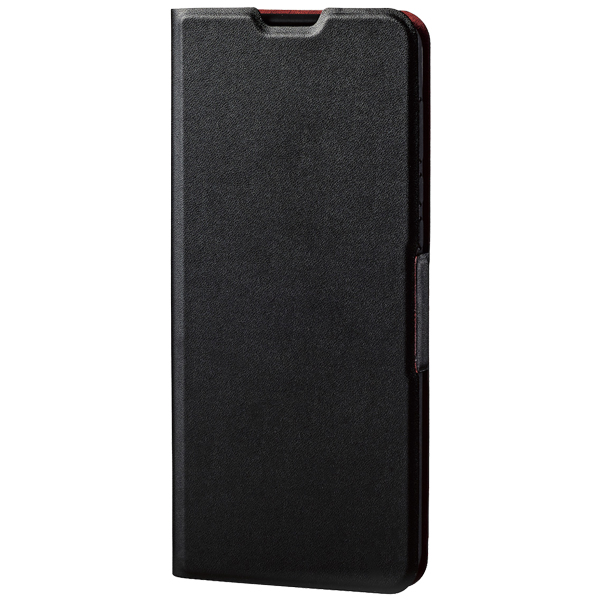 エレコム PM-S207PLFUBK [AQUOS sense4 plus/レザーケース/手帳型/ブラック]